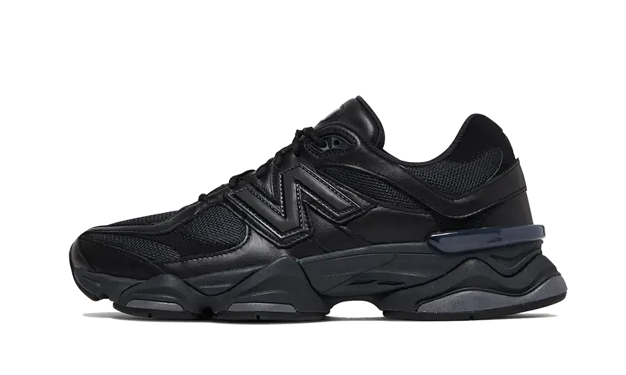 New Balance 9060 Triple Black Leather (U9060NRI) - Three52