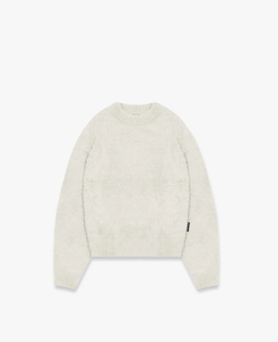 FURRY KNIT SWEATER CREAM - RETERFKSC