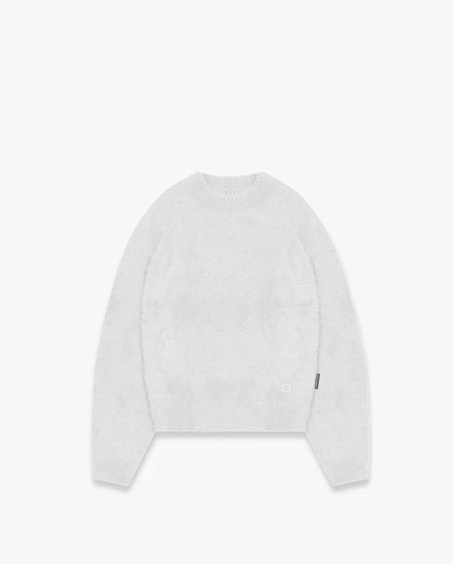 FURRY KNIT SWEATER LIGHT GREY - RTERFKSLG
