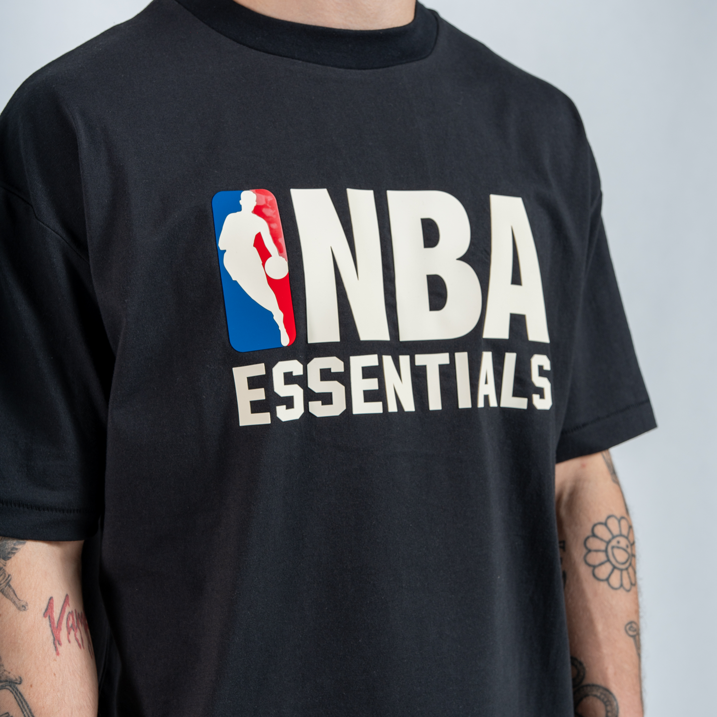 Fear of God Essentials NBA Tee Black White