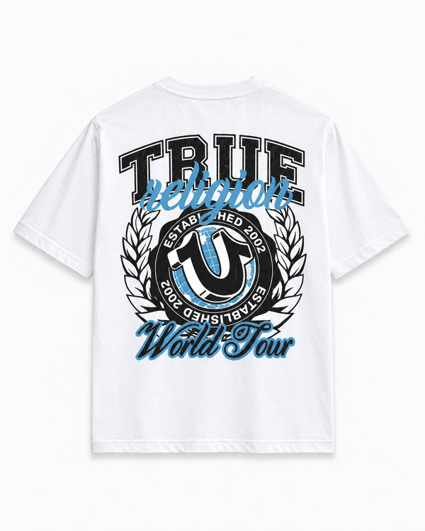 True Religion SS HS Crest Tee - Optic White - True Religion SS HS Crest Tee - Optic White