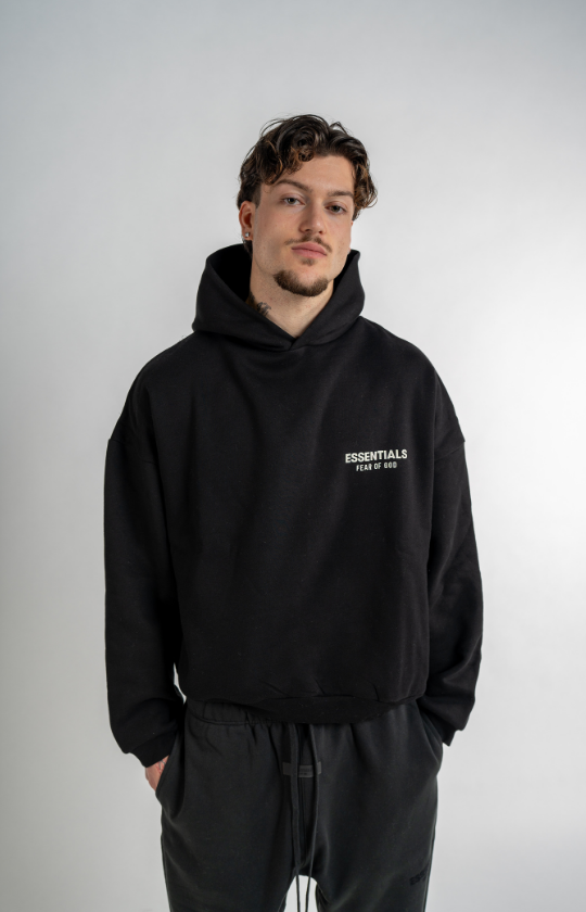 Fear Of God Fear of God Essentials Fleece Hoodie (FW24) Black
