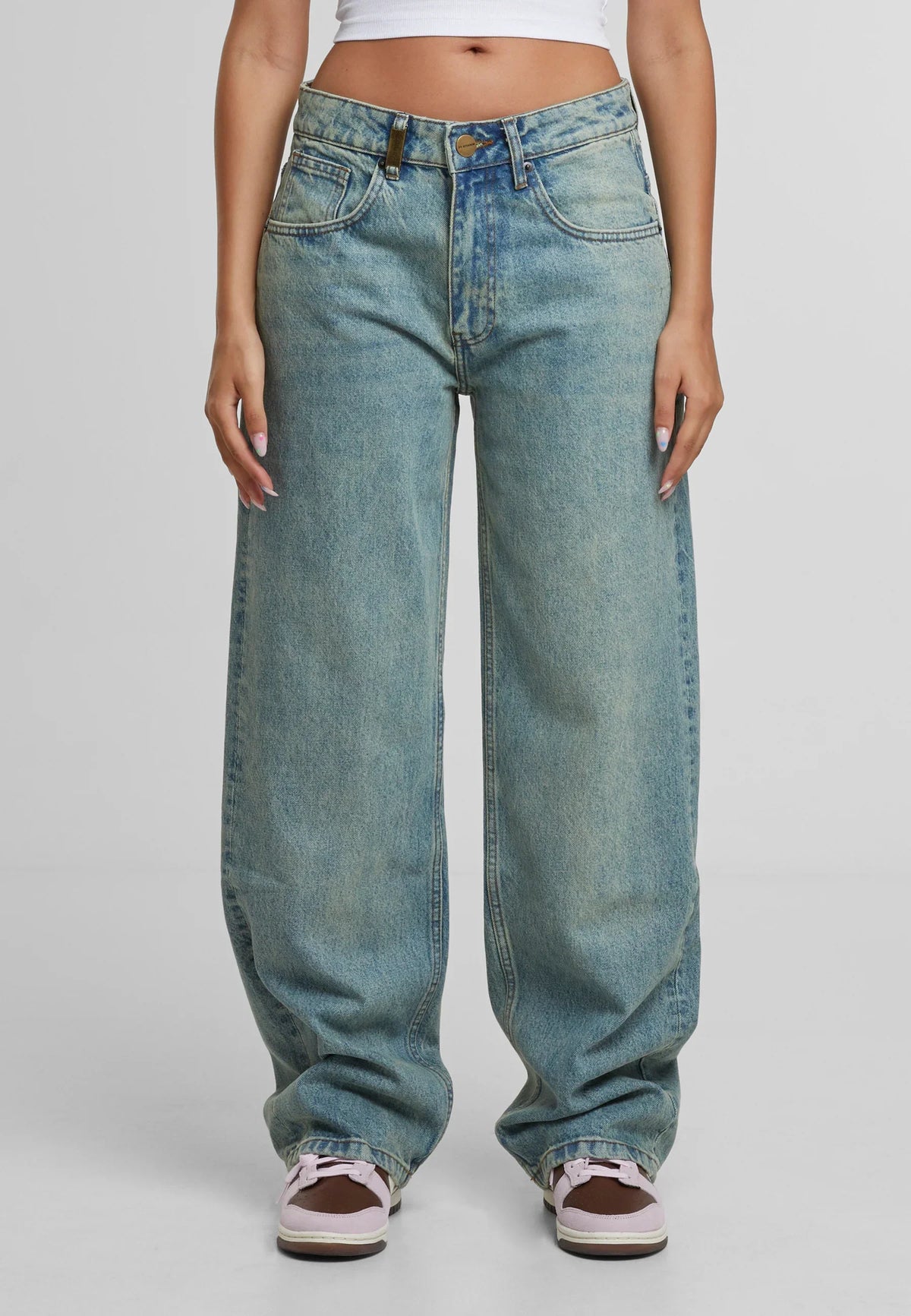 2Y Studios Women Naya Basic Baggy Jeans - Vintage Blue - 2Y Studios Women Naya Basic Baggy Jeans - Vintage Blue