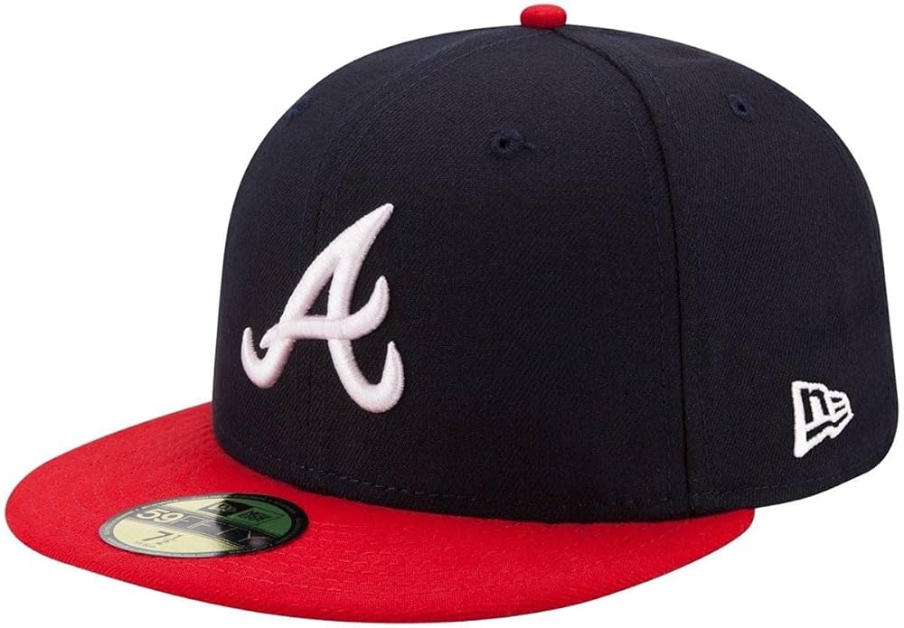 NEW ERA 59FIFTY FITTED CAP ATLANTA BLACK RED - 12572848