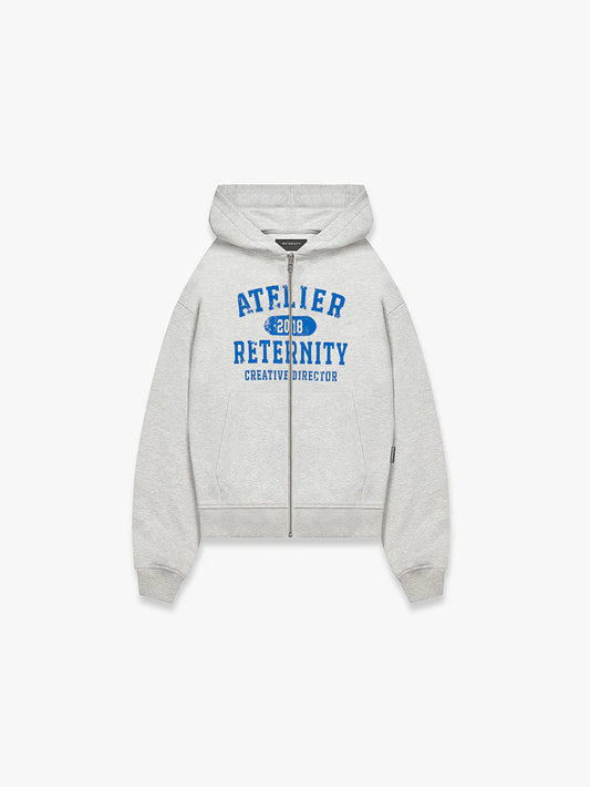 Atelier Emblem Zip-Hoodie - Melange Grey - 1008252090