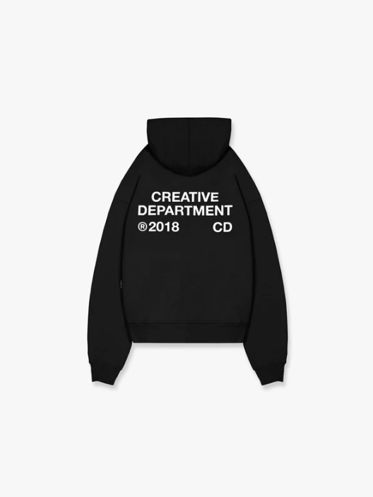 CREATIVE DEPT ZIP-HOODIE BLACK - RETCDZHB6454