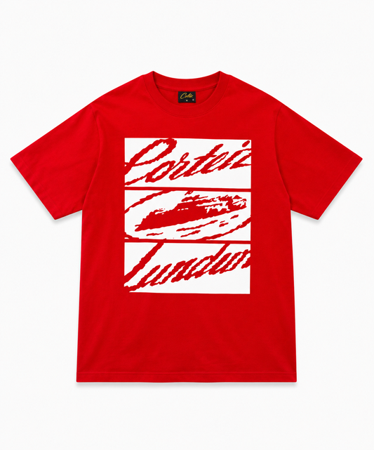 Corteiz Lundun Tee - Red - Corteiz Lundun Tee - Red