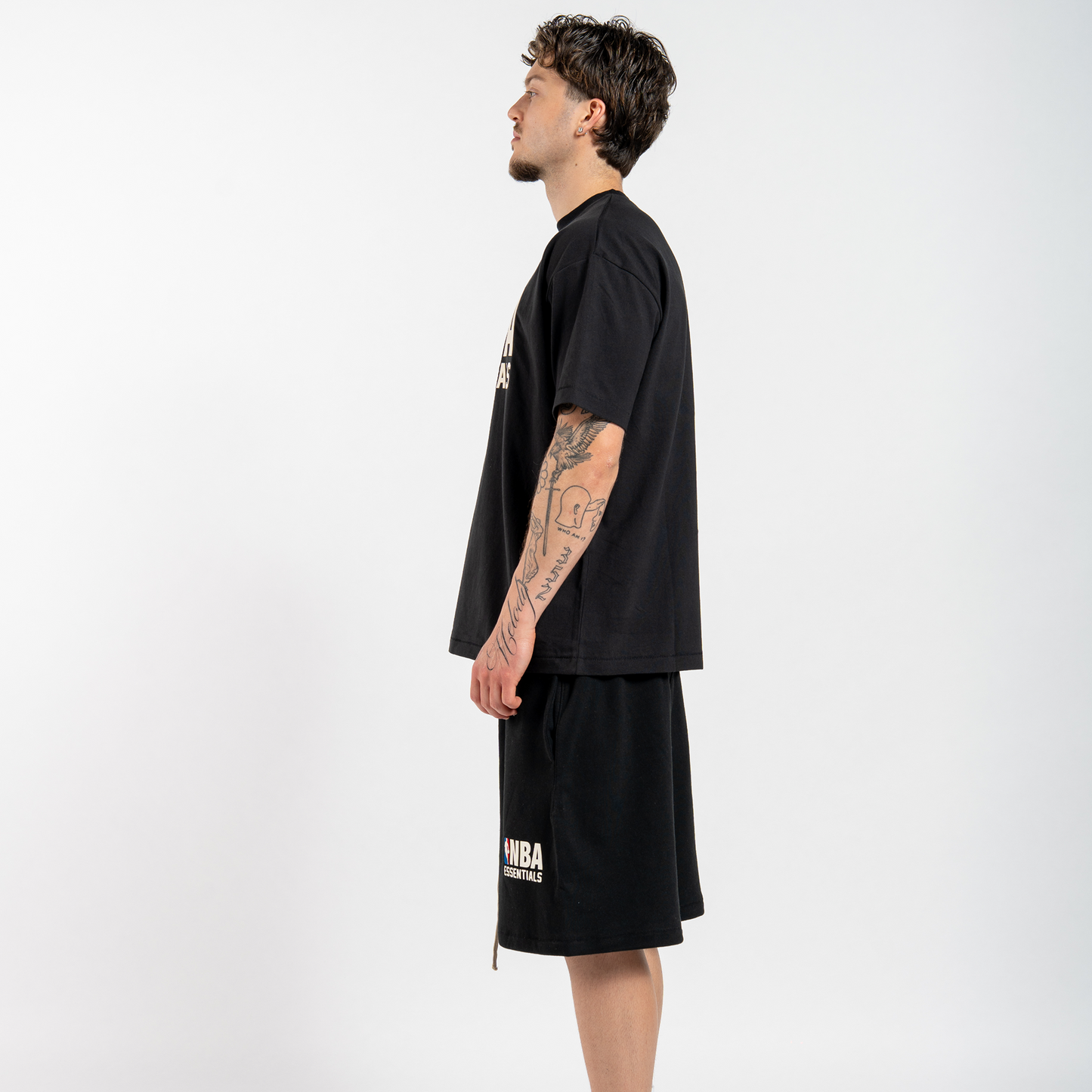 Fear of God Essentials NBA Tee Black White