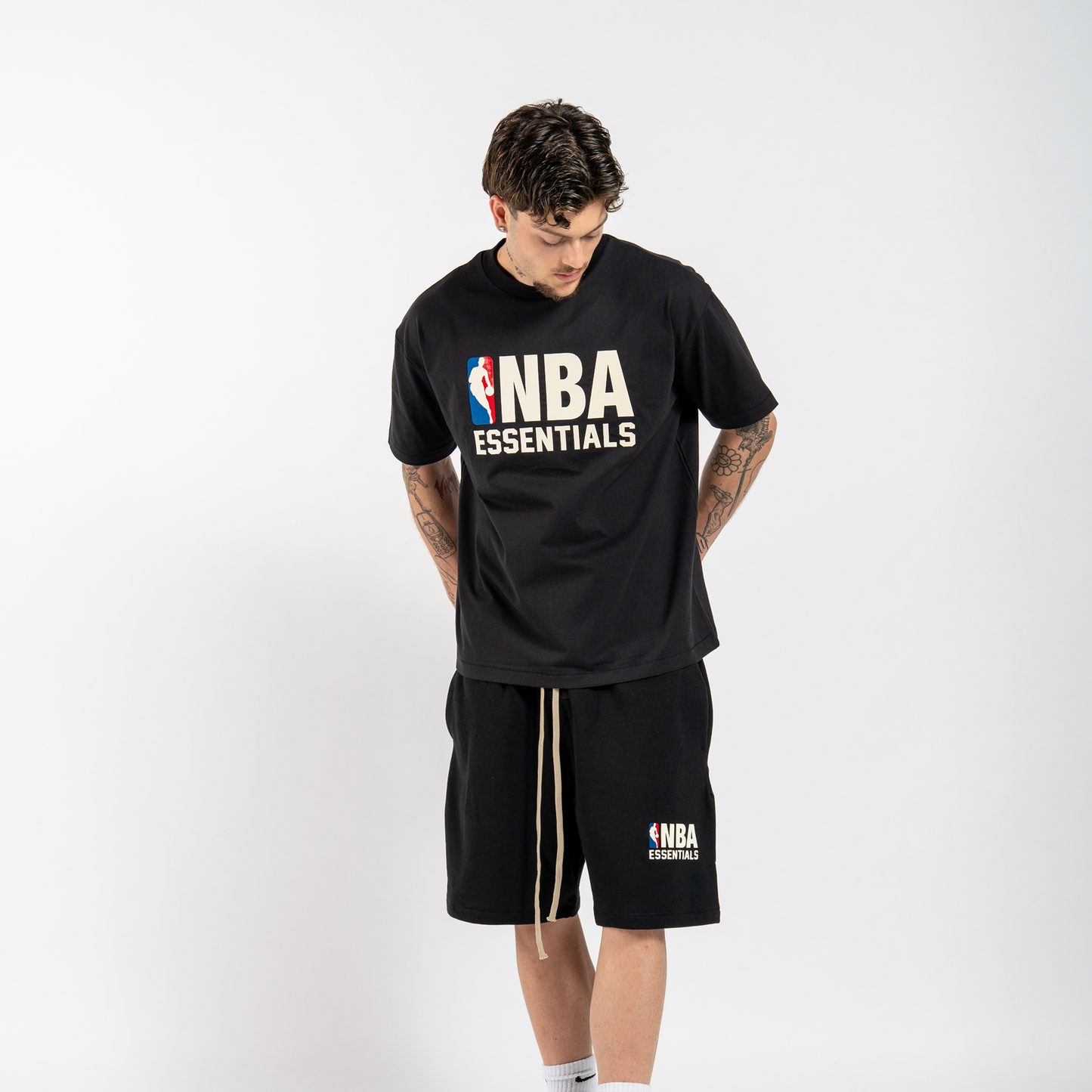Fear of God Essentials NBA Tee Black White