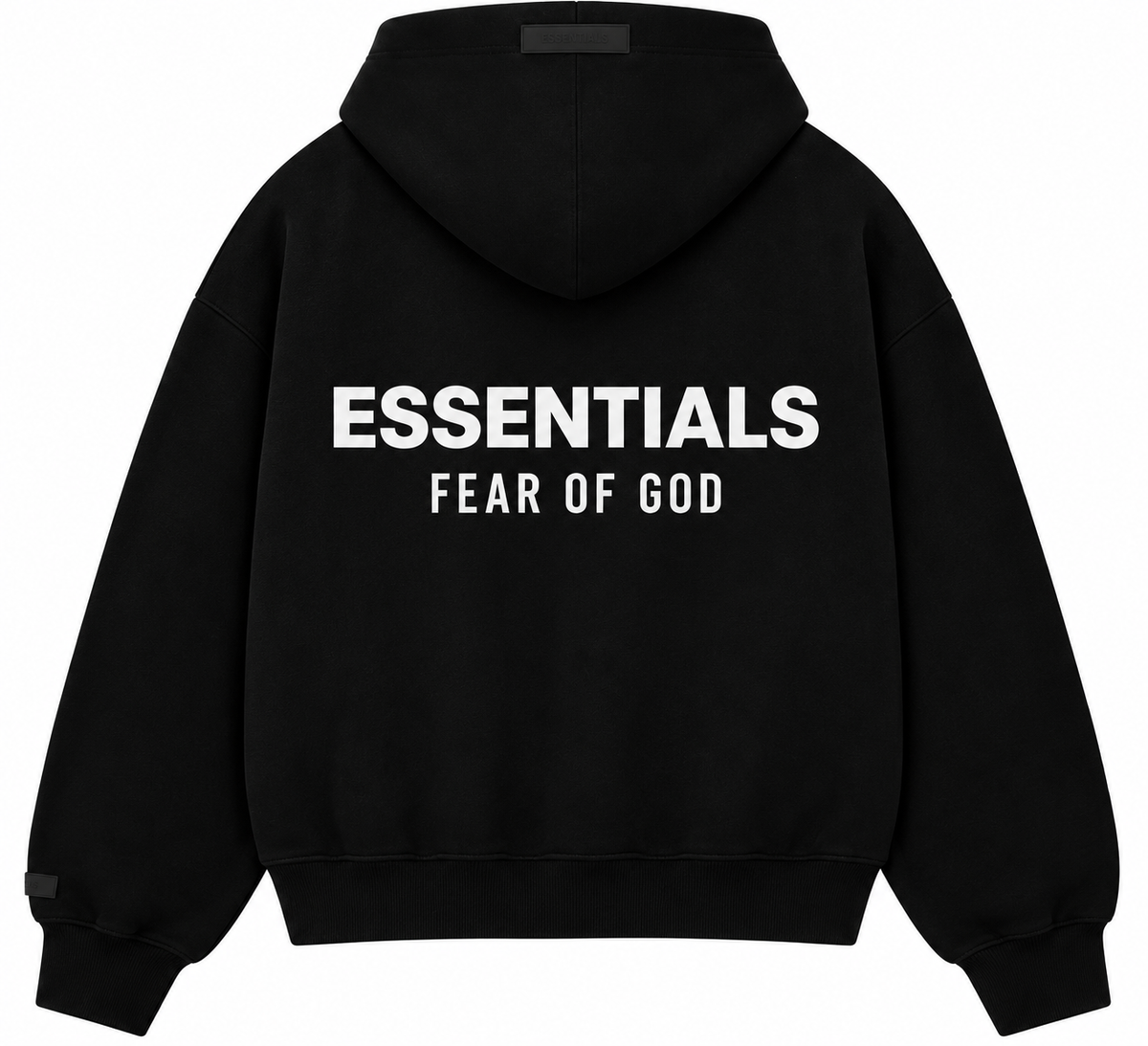 Fear of God Essentials Classic Hoodie - Jet Black - Fear of God Essentials Classic Hoodie - Jet Black