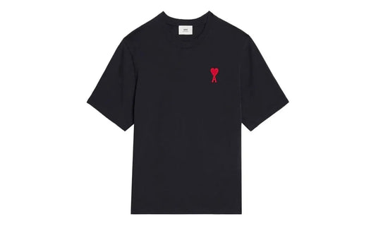 Ami Paris Tonal Ami De Coeur S/S T-shirt Black - UTS004.726 BLACK