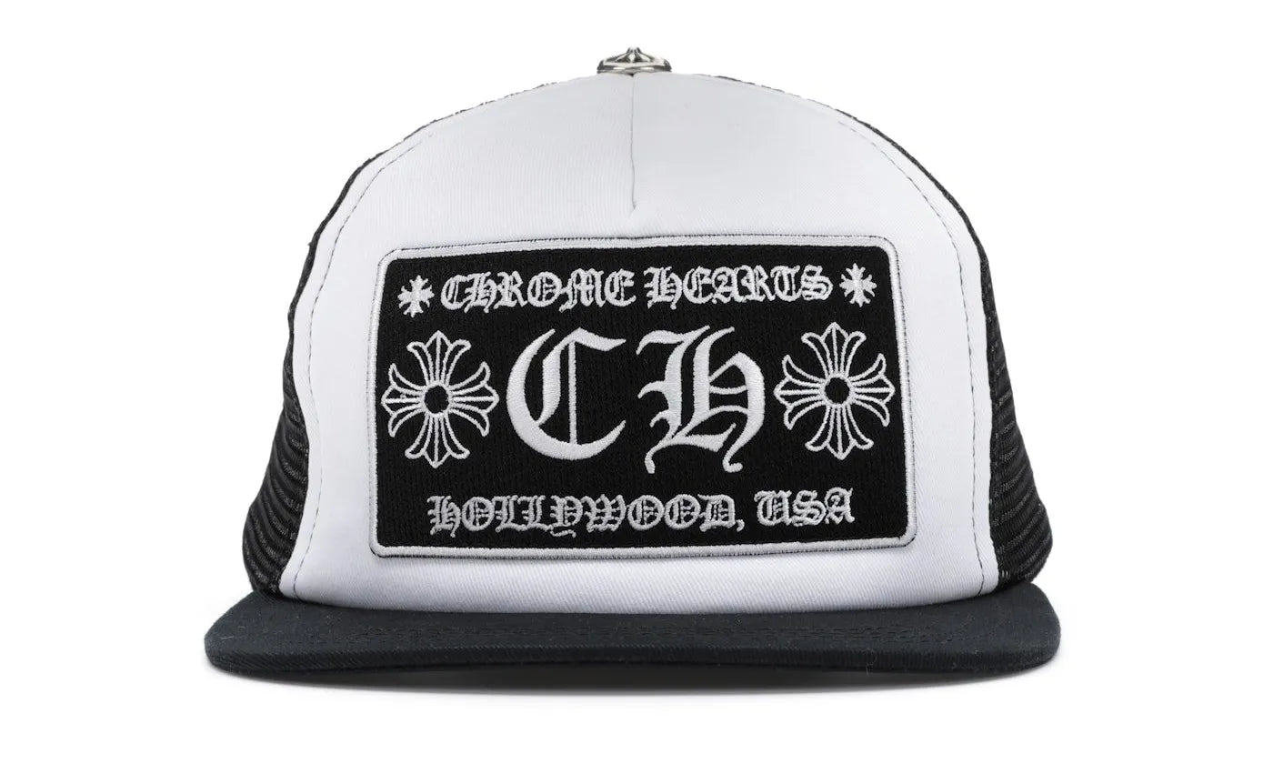 Chrome Hearts CH Hollywood Trucker Hat Black/White - CH-CHROME H-MULTI
