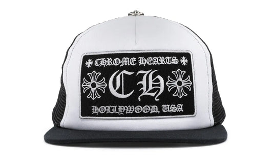 Chrome Hearts CH Hollywood Trucker Hat Black/White - CH-CHROME H-MULTI
