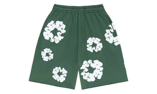 Denim Tears The Cotton Wreath Shorts Green - DT-DTTCWS-GREEN